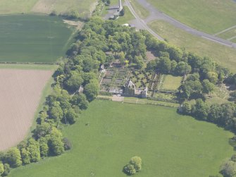 Oblique aerial view of Earlshall, taken from the WSW.
