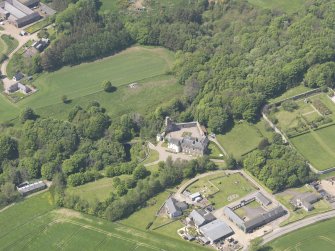 Oblique aerial view of Lauriston Castle, taken from the ESE.