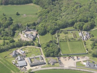 Oblique aerial view of Lauriston Castle, taken from the E.