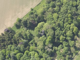 Oblique aerial view of Finavon Castle, taken from the E.