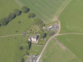 Oblique aerial view of Hatton Castle, taken from the S.