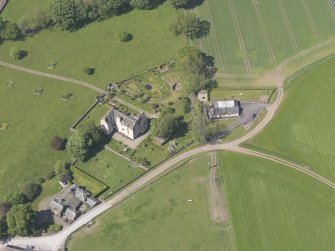 Oblique aerial view of Hatton Castle, taken from the SE.
