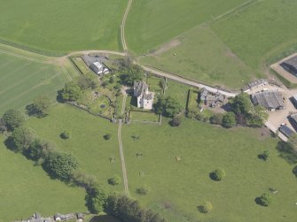 Oblique aerial view of Hatton Castle, taken from the W.