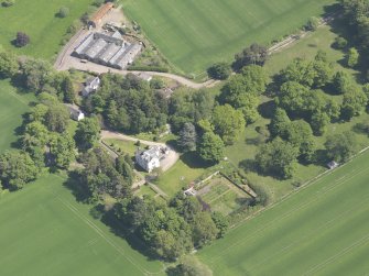 Oblique aerial view of Bannatyne House, taken from the W.