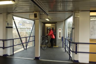 Detail of lift on footbridge.