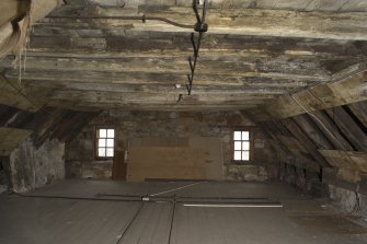 Interior, general view attic NE house.