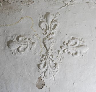Interior, detail of plastermoulding, upper ground floor, room to front, SW house.