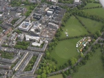 Oblique aerial view of the Quartermile Development, taken from the SW.