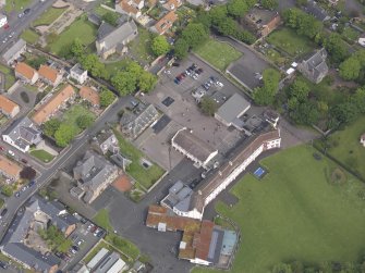 Oblique aerial view of Preston Grange Church, taken from the SSW.