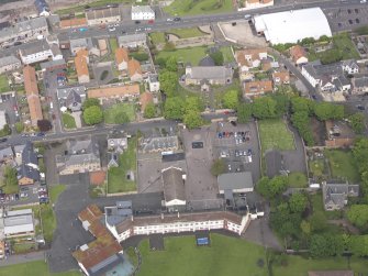 Oblique aerial view of Preston Grange Church, taken from the SSE.