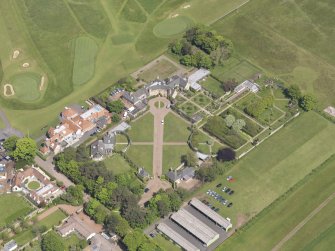 Oblique aerial view of Greywalls Country House, taken from the SSW.