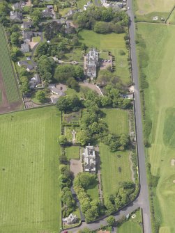Oblique aerial view of Bunkerhill House, taken from the E.