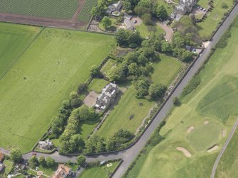 Oblique aerial view of Bunkerhill House, taken from the NE.
