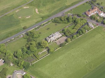 Oblique aerial view of Bunkerhill House, taken from the SW.