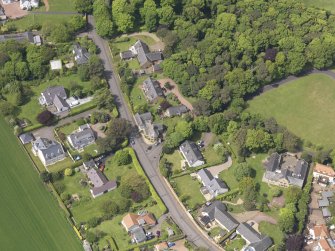 Oblique aerial view of Carlekemp House Gate Lodge, taken from the E.