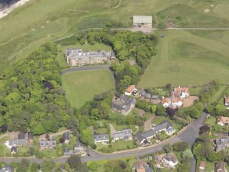Oblique aerial view of Carlekemp House, taken from the S.