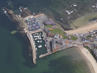 Oblique aerial view of North Berwick harbour, taken from the SW.