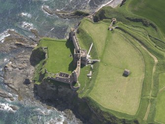 Oblique aerial view of Tantallon Castle, taken from the NW.