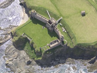 Oblique aerial view of Tantallon Castle, taken from the NNW.
