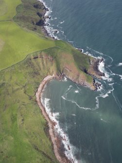 Oblique aerial view of Siccar Point, taken from the E.