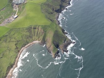 Oblique aerial view of Siccar Point, taken from the E.