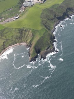 Oblique aerial view of Siccar Point, taken from the ENE.