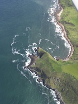 Oblique aerial view of Siccar Point, taken from the W.