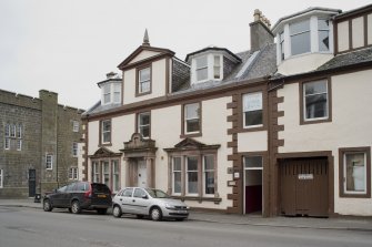 General view of terraced house at 7 and 9 Castle Street, Rothesay, Bute, from SE