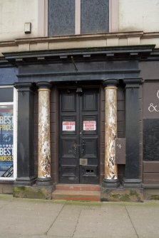 Detail of entrance of former Royal Hotel, 1-6 Albert Place, Rothesay, Bute