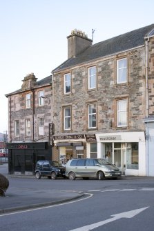 General view of 7, 9, 11 and 13 High Street, Rothesay, Bute, from SW