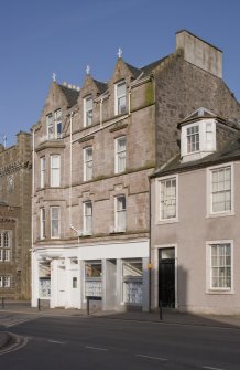 General view of tenement at 45, 47 and 49 High Street, Rothesay, Bute, from SW