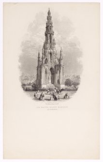 Illustrated letterhead with engraving titled 'Sir Walter Scotts' Monument, Edinburgh'.
Inscribed: 'Drawn & Engd by W Banks & Son, Edin'.