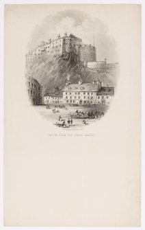 Illustrated letterhead with engraving showing Edinburgh Castle from the Grass Market.
Inscribed: 'Drawn & Engd by W Banks & Son, Edin'.
