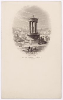 Illustrated letterhead with engraving titled 'Dugal Stewarts' Monument, Calton Hill'
Inscribed: 'Drawn & Engd by W Banks & Son, Edin'.

