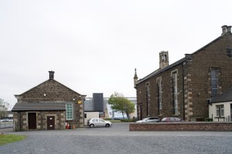 General view of Fullarton Parish Church and adjacent former parish school, taken from the north west.