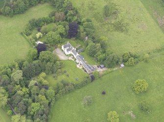 Oblique aerial view of Drummonie House, taken from the ENE.