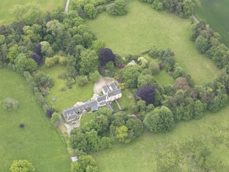Oblique aerial view of Drummonie House, taken from the N.