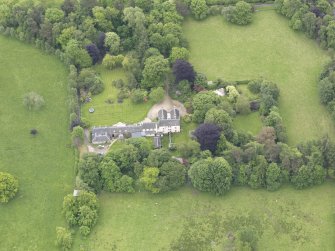 Oblique aerial view of Drummonie House, taken from the NW.