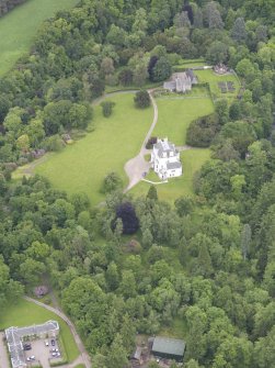 Oblique aerial view of Invermay House, taken from the S.