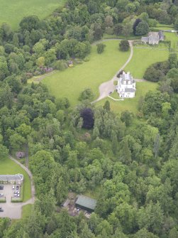Oblique aerial view of Invermay House, taken from the SSE.