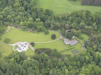 Oblique aerial view of Invermay House, taken from the SE.