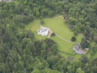 Oblique aerial view of Invermay House, taken from the NE.