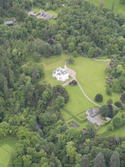 Oblique aerial view of Invermay House, taken from the NNE.