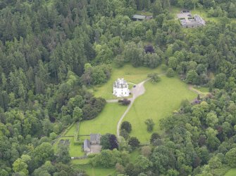 Oblique aerial view of Invermay House, taken from the NNW.