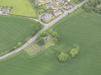 Oblique aerial view of Aberuthven Church, taken from the S.