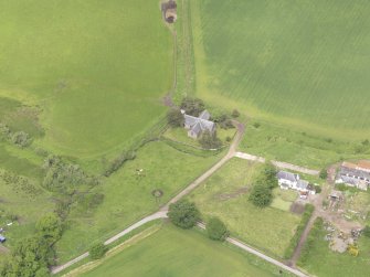 Oblique aerial view of Tullibardine Chapel, taken from the SE.