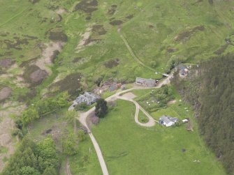 Oblique aerial view of Connachan Lodge, taken from the E.