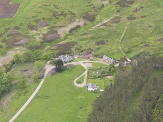 Oblique aerial view of Connachan Lodge, taken from the NE.
