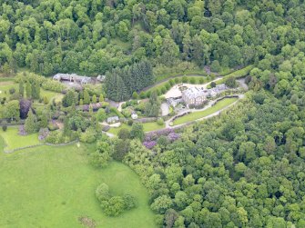 Oblique aerial view of Ochtertyre House, taken from the S.