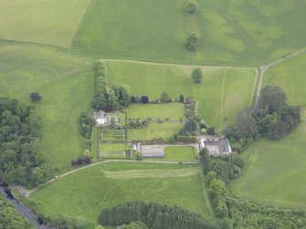 Oblique aerial view of Lochlane House, taken from the W.